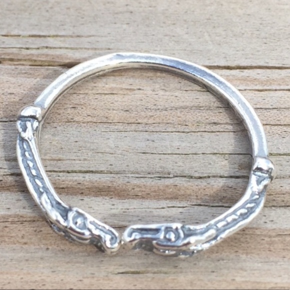 Dragon ring adjustable solid .925 sterling silver Fits size 6 - 9 made in USA - Picture 7 of 7